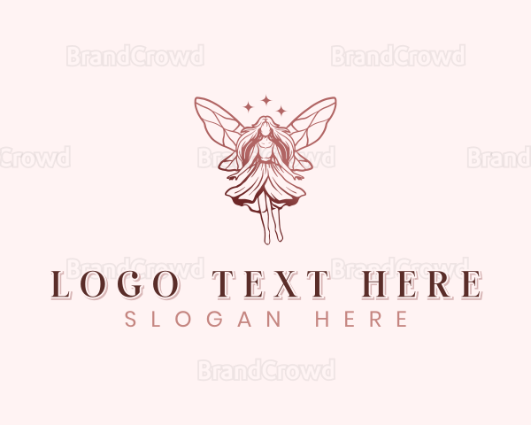 Whimsical Fairy Wings Logo