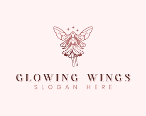 Whimsical Fairy Wings logo design