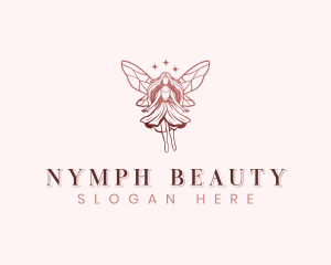 Nymph - Whimsical Fairy Wings logo design