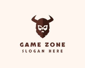 Online Gamer - Medieval Barbarian Warrior logo design