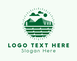 Field - Mountain Farm Field Valley logo design