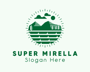 Mountain Farm Field Valley Logo