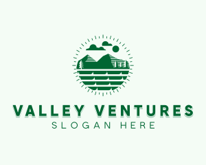 Mountain Farm Field Valley logo design