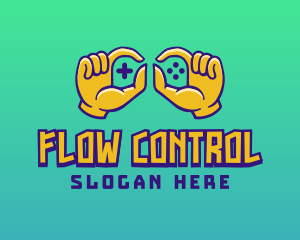 Game Controller Hands logo design