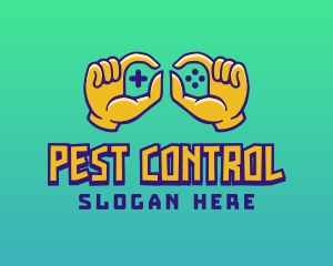 Game Controller Hands logo design