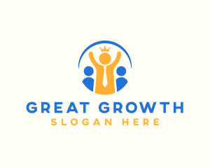 Employee Career Leadership Growth logo design