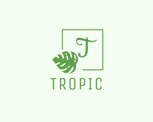 Tropical Leaf Plant Spa logo design