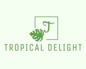 Tropical Leaf Plant Spa logo design