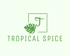 Tropical Leaf Plant Spa logo design