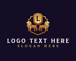 Wealth - Lion Regal Crest logo design
