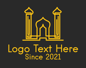 Arab - Golden Arabic Temple logo design