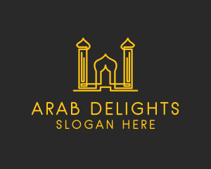 Arab - Golden Arabic Temple logo design