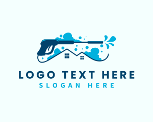 Power Wash - Pressure Wash House logo design