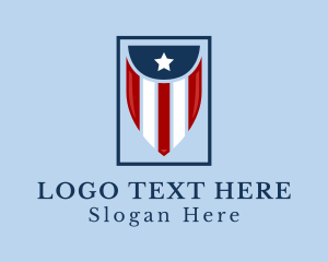 Nationality - American Banner Flag logo design