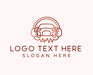 Portable - Car Headphones Audio logo design