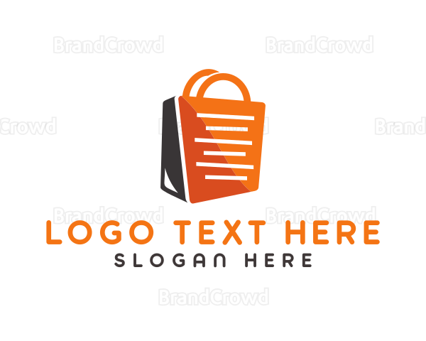 Shopping Bag Receipt Logo