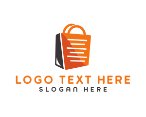 Market - Shopping Bag Receipt logo design