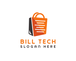 Shopping Bag Receipt logo design