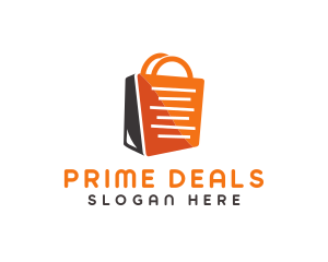 Amazon - Shopping Bag Receipt logo design