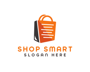 Shopping Bag Receipt logo design