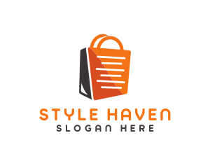 Shopping Bag Receipt logo design