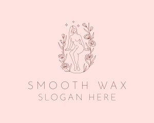 Floral Sexy Woman logo design