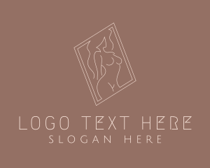 Beige - Sexy Naked Woman logo design