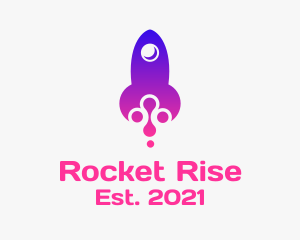 Gradient Digital Rocket  logo design