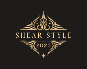 Luxury Scissors Shears logo design