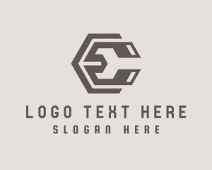 Hexagon - Tech Cyberspace Letter E logo design