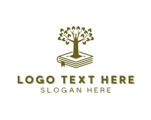 Learning - Book Tree Learning logo design