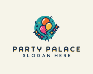 Balloon Birthday Party logo design