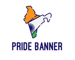 Flag - Indian Flag Map logo design