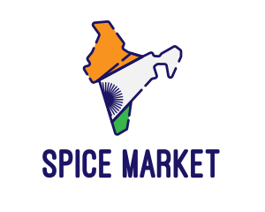 Indian - Indian Flag Map logo design