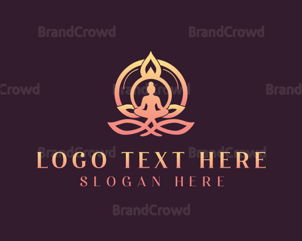 Yoga Meditation Wellness Logo