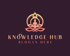 Yoga Meditation Wellness Logo