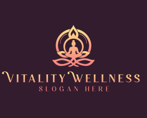 Yoga Meditation Wellness logo design