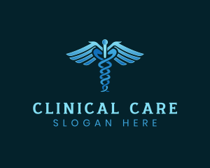 Medicine Wings Caduceus logo design