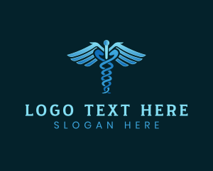 Biology - Medicine Wings Caduceus logo design