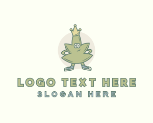 Hemp - Crown Cannabis Marijuana logo design