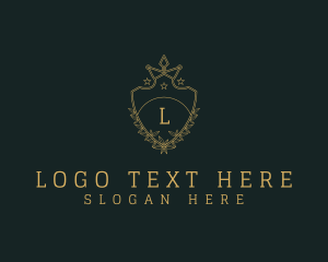 Deluxe - Luxury Crown Shield logo design