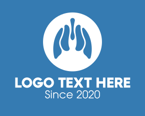 Lung Cancer - Abstract Blue Lungs logo design