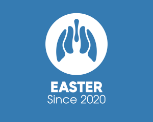 Healthcare - Abstract Blue Lungs logo design
