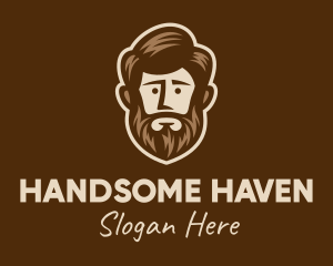 Handsome - Lush Beard Man logo design