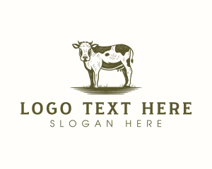 Bovine - Cow Cattle Livestock logo design
