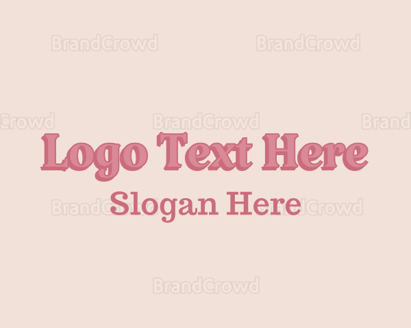 Girly Pastel Wordmark Logo