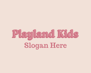 Girly Pastel Wordmark logo design