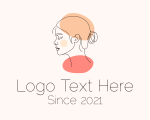 Hair - Monoline Woman Profile logo design