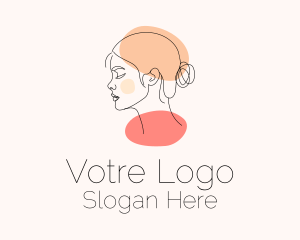 Monoline Woman Profile Logo