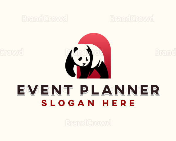 Panda Bear Zoo Logo